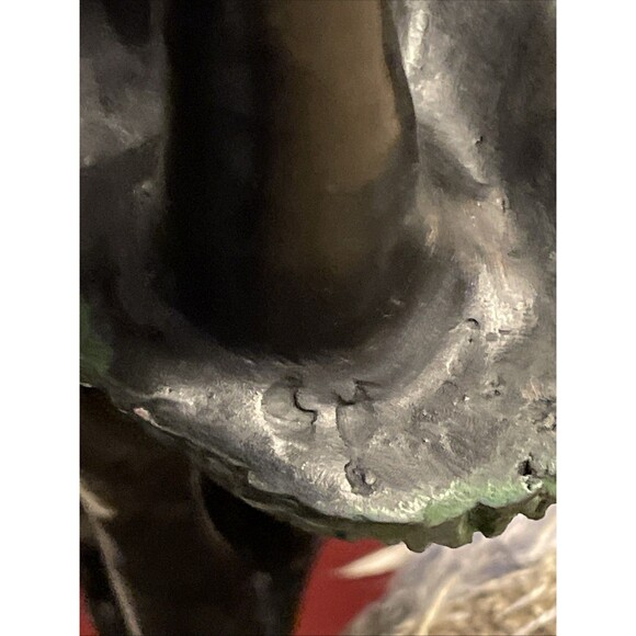 Vintage Bronze Ballerina Statue After Edgar Degas Little Dancer 10” Mid Century - Picture 13 of 14